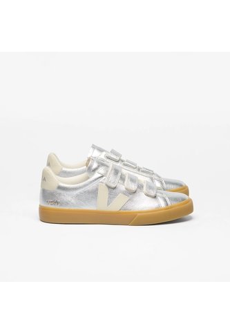 Tenis Veja De Mujer Recife Logo Leather RC0520779A-37 Plateado Veja