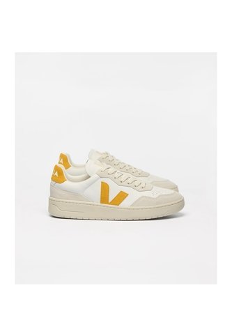 Tenis Veja De Mujer V-90 Leather White Safran VD2021361A-41 Blanco Veja