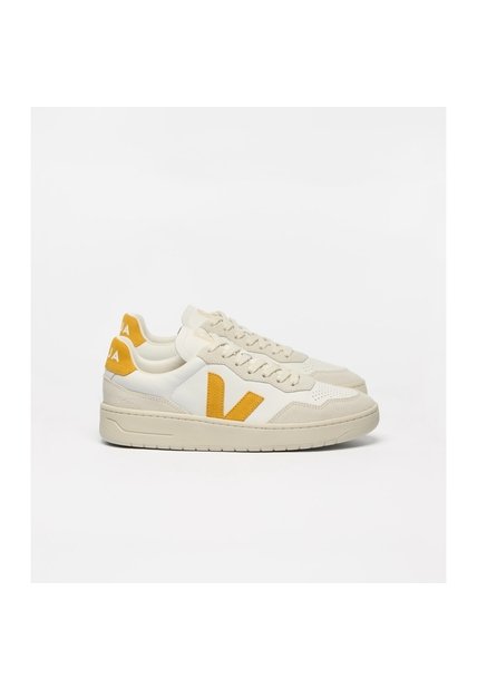 Tenis Veja De Mujer V-90 Leather White Safran VD2021361A-41 Blanco