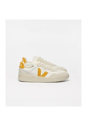 Tenis Veja De Mujer V-90 Leather White Safran VD2021361A-41 Blanco