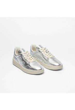 Tenis Veja De Mujer V-90 Leather Silver VD2021363A-41 Plateado