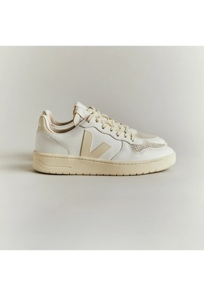 Tenis Veja De Mujer V-10 Leather Pure Calcaire VI0220498A-40 Blanco