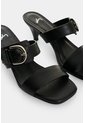 Sandalia Tacón En Cuero Para Mujer Ikal Sandalia Tacón En Cuero Para Mujer Ikal Negro 38 VÉLEZ de Vélez