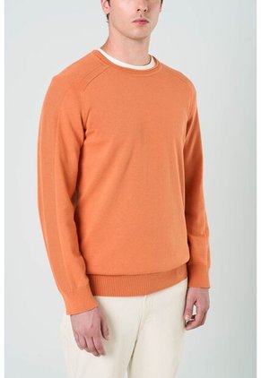 Sweater Tejido En Algodón Para Hombre Manga Ranglan Sweater Tejido En Algodón Para Hombre Manga Ranglan Naranja M VÉLEZ