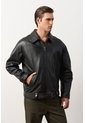 Chaqueta Bomber Oversized De Cuero Para Hombre Tierra Chaqueta Bomber Oversized De Cuero Para Hombre Tierra Cafe L VÉLEZ de Vélez
