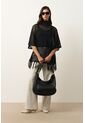 Poncho Lyra Tejido Para Mujer Flecos Poncho Lyra Tejido Para Mujer Flecos Negro Perlado M VÉLEZ de Vélez