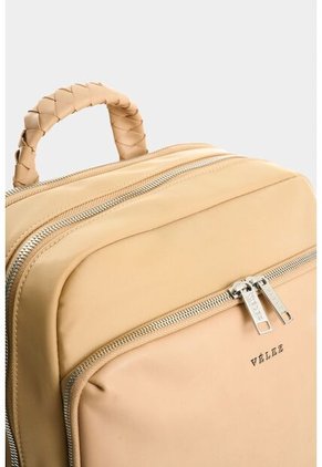 Morral Marfilo De Cuero Y Nylon Para Mujer Manija Trenzada Morral Marfilo De Cuero Y Nylon Para Mujer Manija Trenzada Arena VÉLEZ