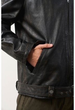 Chaqueta Bomber Oversized De Cuero Para Hombre Tierra Chaqueta Bomber Oversized De Cuero Para Hombre Tierra Cafe L VÉLEZ