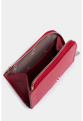Monedero Holy De Cuero Para Mujer Cremallera Monedero Holy De Cuero Para Mujer Cremallera Rojo VÉLEZ