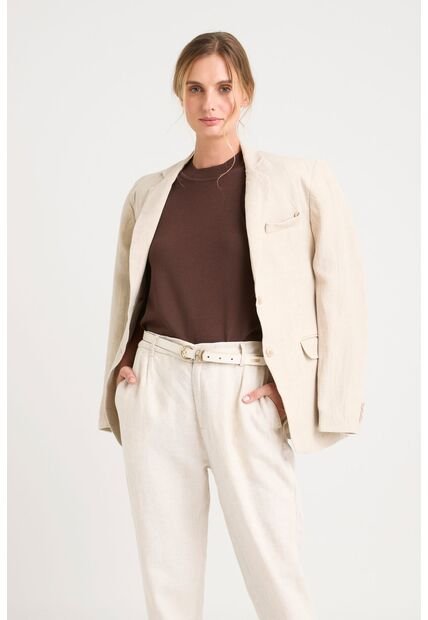 Blazer Aurora En Lino Para Mujer Fit Holgado Blazer Aurora En Lino Para Mujer Fit Holgado Arena S VÉLEZ