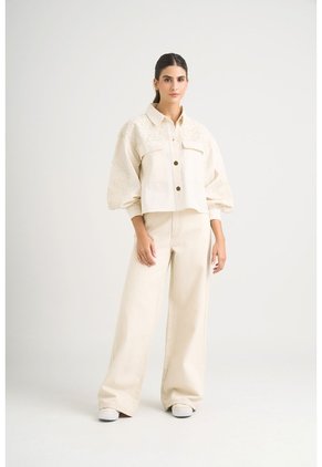 Chaqueta Aguamarina De Tela Para Mujer Bordados En Gamuza Chaqueta Aguamarina De Tela Para Mujer Bordados En Gamuza Blanco XL VÉLEZ