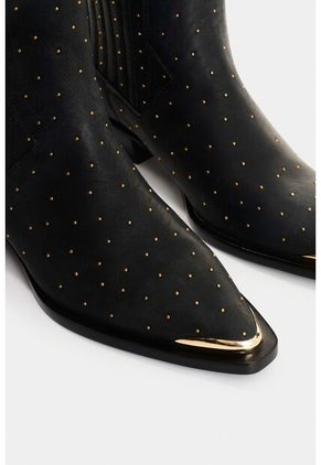 Botines Caña Baja De Cuero Para Mujer Kiwa Botines Caña Baja De Cuero Para Mujer Kiwa Negro 38 VÉLEZ