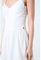 Vestido Midi Fugaz Para Mujer Silueta Globo Vestido Midi Fugaz Para Mujer Silueta Globo Blanco 12 VÉLEZ de Vélez