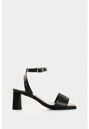 Sandalia Tacón De Cuero Grabado Para Mujer Kril Sandalia Tacón De Cuero Grabado Para Mujer Kril Negro 36 VÉLEZ