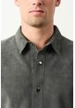 Camisa Manga Larga Para Hombre Gamuza Camisa Manga Larga Para Hombre Gamuza Gris Pistola XL VÉLEZ de Vélez