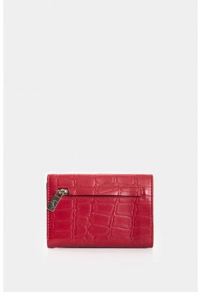 Billetera De Cuero Grabado Para Mujer Verona Billetera De Cuero Grabado Para Mujer Verona Rojo VÉLEZ