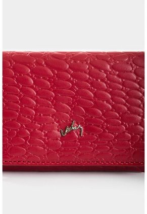 Billetera De Cuero Grabado Para Mujer Verona Billetera De Cuero Grabado Para Mujer Verona Rojo VÉLEZ