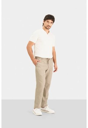 Pantalón Chino Regular Fit De Lino Para Hombre Casual Pantalón Chino Regular Fit De Lino Para Hombre Casual Arena 34 VÉLEZ