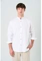 Camisa Manga Larga Para Hombre Cuello Nerú Camisa Manga Larga Para Hombre Cuello Nerú Blanco XL VÉLEZ de Vélez