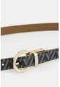 Cinturón Doble Faz De Cuero Para Mujer Monogram Cinturón Doble Faz De Cuero Para Mujer Monogram Negro S VÉLEZ de Vélez