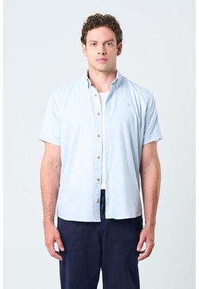 Camisa Manga Corta Enif Para Hombre Silueta Clásica Camisa Manga Corta Enif Para Hombre Silueta Clásica Azul Claro S VÉLEZ