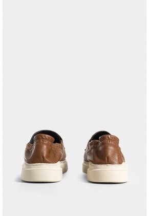 Mocasines Atlantis De Cuero Para Hombre Ajuste Elástico Al Talón Mocasines Atlantis De Cuero Para Hombre Ajuste Elástico Al Talón Miel 41 Vélez