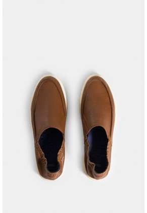 Mocasines Atlantis De Cuero Para Hombre Ajuste Elástico Al Talón Mocasines Atlantis De Cuero Para Hombre Ajuste Elástico Al Talón Miel 41 Vélez