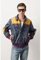 Chaqueta Bomber En Cuero Envejecido Para Hombre Chaqueta Bomber En Cuero Envejecido Para Hombre Multicolor XXL VÉLEZ de Vélez