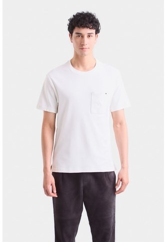 Camiseta En Algodón Para Hombre Bolsillo Cuero Camiseta En Algodón Para Hombre Bolsillo Cuero Blanco M VÉLEZ Vélez