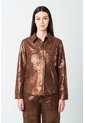Chaqueta De Cuero Gamuzado Para Mujer Glass Chaqueta De Cuero Gamuzado Para Mujer Glass Bronce XL VÉLEZ de Vélez