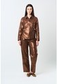 Chaqueta De Cuero Gamuzado Para Mujer Glass Chaqueta De Cuero Gamuzado Para Mujer Glass Bronce XL VÉLEZ de Vélez