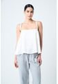 Camisa Canes Fit Holgado Para Mujer Detalle Trenzado Camisa Canes Fit Holgado Para Mujer Detalle Trenzado Crema L VÉLEZ de Vélez
