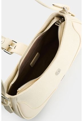 Bowling En Lona Y Cuero Para Mujer Nácar Bowling En Lona Y Cuero Para Mujer Nácar Blanco VÉLEZ