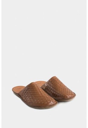 Slipper Tejido En Cuero Para Hombre Confort Slipper Tejido En Cuero Para Hombre Confort Miel 43 VÉLEZ