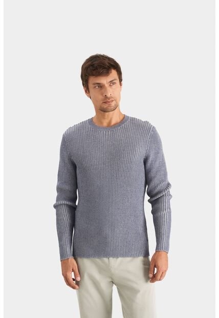 Sweater Aurora Semiajustado Para Hombre Tejido En Algodón Sweater Aurora Semiajustado Para Hombre Tejido En Algodón Azul Claro XX Vélez