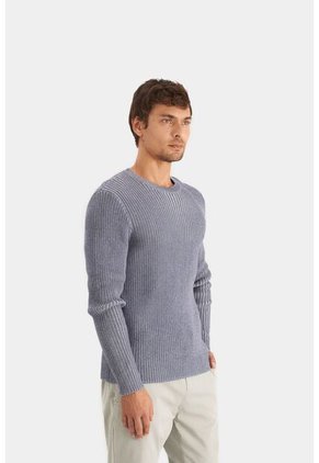 Sweater Aurora Semiajustado Para Hombre Tejido En Algodón Sweater Aurora Semiajustado Para Hombre Tejido En Algodón Azul Claro XX Vélez