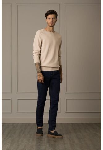 Sweater Tejido En Algodón Para Hombre Manga Ranglan Sweater Tejido En Algodón Para Hombre Manga Ranglan Crema XXL VÉLEZ Vélez