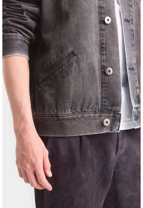Chaqueta Garda En Denim Para Hombre Efecto Semi Encerado Chaqueta Garda En Denim Para Hombre Efecto Semi Encerado Gris Pistola M VÉLEZ
