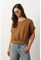 Camisa Manga Corta Para Mujer Sereno Camisa Manga Corta Para Mujer Sereno Miel XL VÉLEZ de Vélez