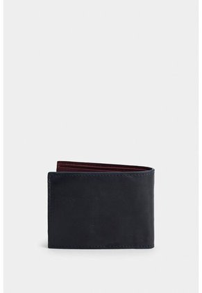 Billetera Stitch De Cuero Costuras Decorativas Azul Oscuro Billetera Stitch De Cuero Costuras Decorativas Azul Oscuro VÉLEZ