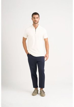 Polo Casual Algodón Para Hombre Cremallera Polo Casual Algodón Para Hombre Cremallera Crema M VÉLEZ