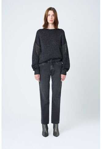 Jean Vega En Black Denim Para Mujer Detalle Cuero Jean Vega En Black Denim Para Mujer Detalle Cuero Negro 12 VÉLEZ Vélez