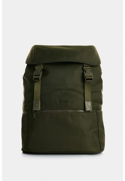 Tula Morral En Lona Y Cuero Para Hombre Tessa Tula Morral En Lona Y Cuero Para Hombre Tessa Verde Oliva VÉLEZ