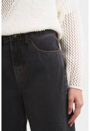 Jean Seta Wide Leg Para Mujer Black Denim Jean Seta Wide Leg Para Mujer Black Denim Negro 06 Vélez