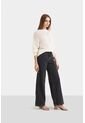 Jean Seta Wide Leg Para Mujer Black Denim Jean Seta Wide Leg Para Mujer Black Denim Negro 06 Vélez de Vélez