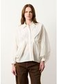 Camisa Tipo Globo Para Mujer Bila Camisa Tipo Globo Para Mujer Bila Crema XS VÉLEZ de Vélez