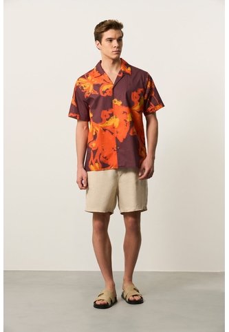 Camisa Manga Corta Para Hombre Brisa Camisa Manga Corta Para Hombre Brisa Vinotinto M VÉLEZ Vélez