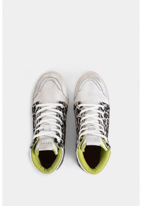 Tenis Alba De Cuero Para Mujer Animal Print Tenis Alba De Cuero Para Mujer Animal Print Blanco 39 VÉLEZ