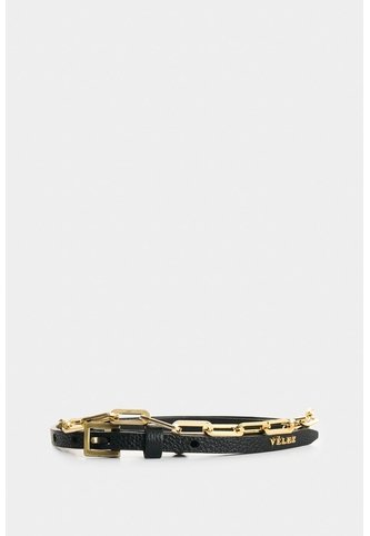 Cinturón Unifaz De Cuero Y Cadena Para Mujer Efos Cinturón Unifaz De Cuero Y Cadena Para Mujer Efos Negro XL VÉLEZ Vélez