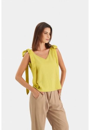 Camiseta Manga Sisa Tomillo Para Mujer Amarres Camiseta Manga Sisa Tomillo Para Mujer Amarres Verde Limon XS Vélez